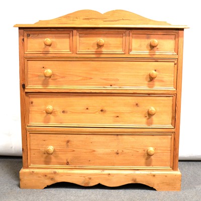 Lot 522 - Pine chest of drawers and a similar wardrobe