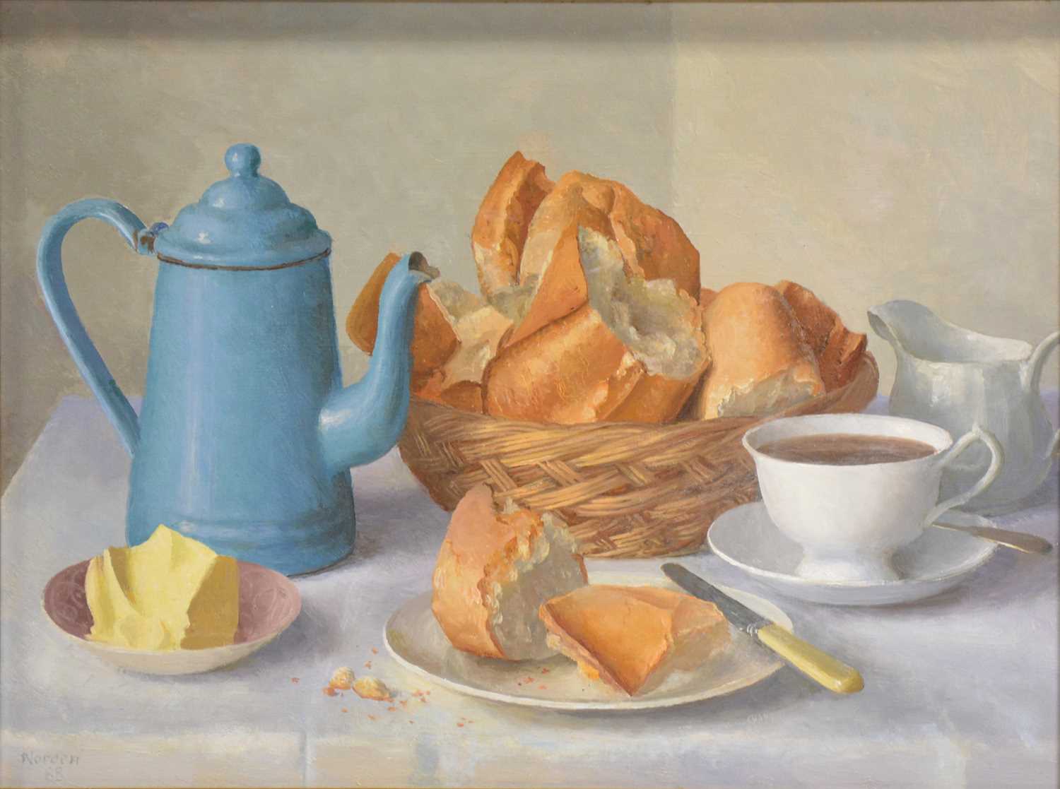 Lot 312 - Gerald Norden, Still life with Bread