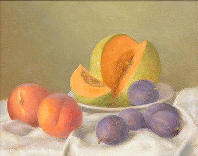 Lot 390 - Gerald Norden, Melons, Peaches and Plums