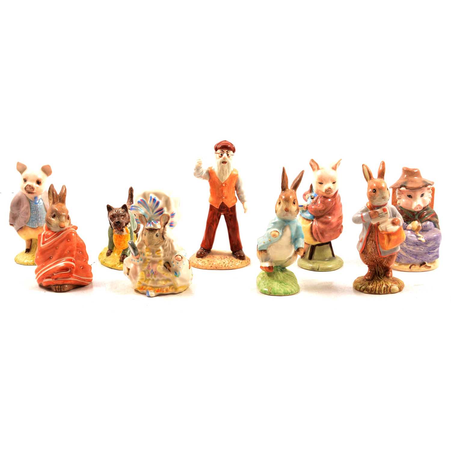 Lot 24 - NIne Royal Albert and Beswick Beatrix Potter figurines
