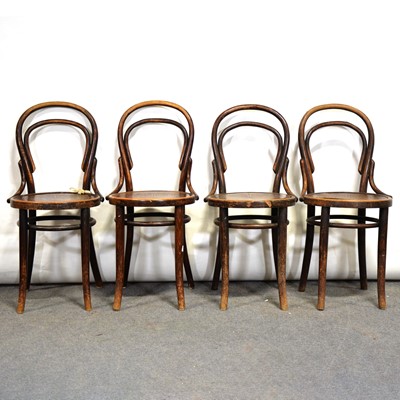 Lot 455 - Set of four bentwood chairs