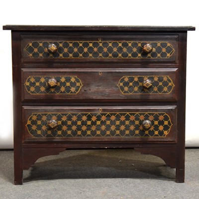 Lot 546 - Victorian painted pine chest of drawers