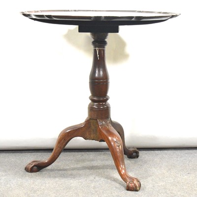 Lot 544 - George III mahogany tripod table, probably Irish