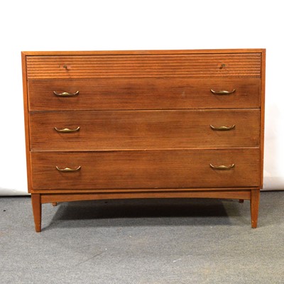 Lot 354 - Wrighton teak chest of drawers and dressing table