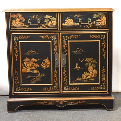 Lot 348 - Chinese "Chinoiserie" painted cupboard