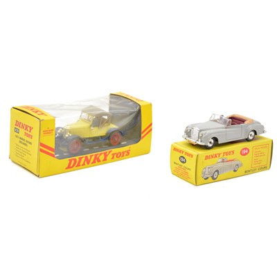 Lot 11 - Dinky Toys diecast models, two including 194 Bentley Coupe; 476 1913 Morris Oxford