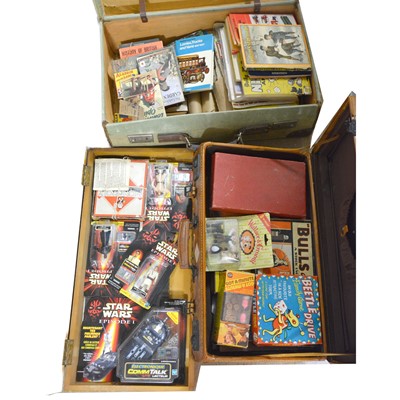 Lot 287 - Three boxes of games, models, books, etc.