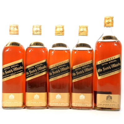 Lot 126 - Johnnie Walker, Black Label, five 1970s/1980s bottlings