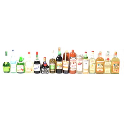 Lot 64 - Two large boxes of assorted liqueurs and spirits