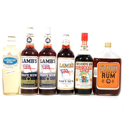 Lot 57 - Six bottles of assorted rum, 1970s/1980s bottlings