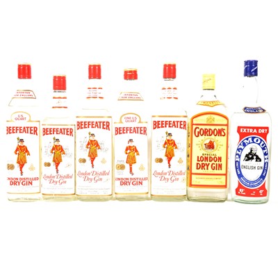 Lot 61 - Seven bottles of assorted gins, US import, 1970s/ 1980s bottlings