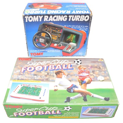 Lot 258 - Tomy Racing Turbo and Super Cup Football battery operated toys.