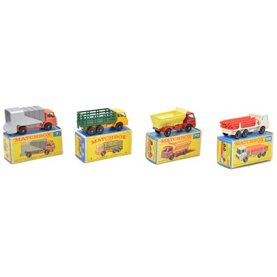 Lot 168 - Four Matchbox series die-cast models including 4 Stake truck etc