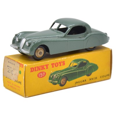 Lot 20 - Dinky Toys die-cast model 157 Jaguar XK120 Coupe, sage green body