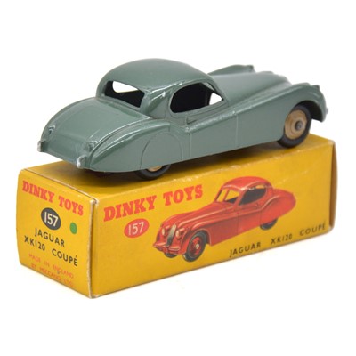 Lot 20 - Dinky Toys die-cast model 157 Jaguar XK120 Coupe, sage green body