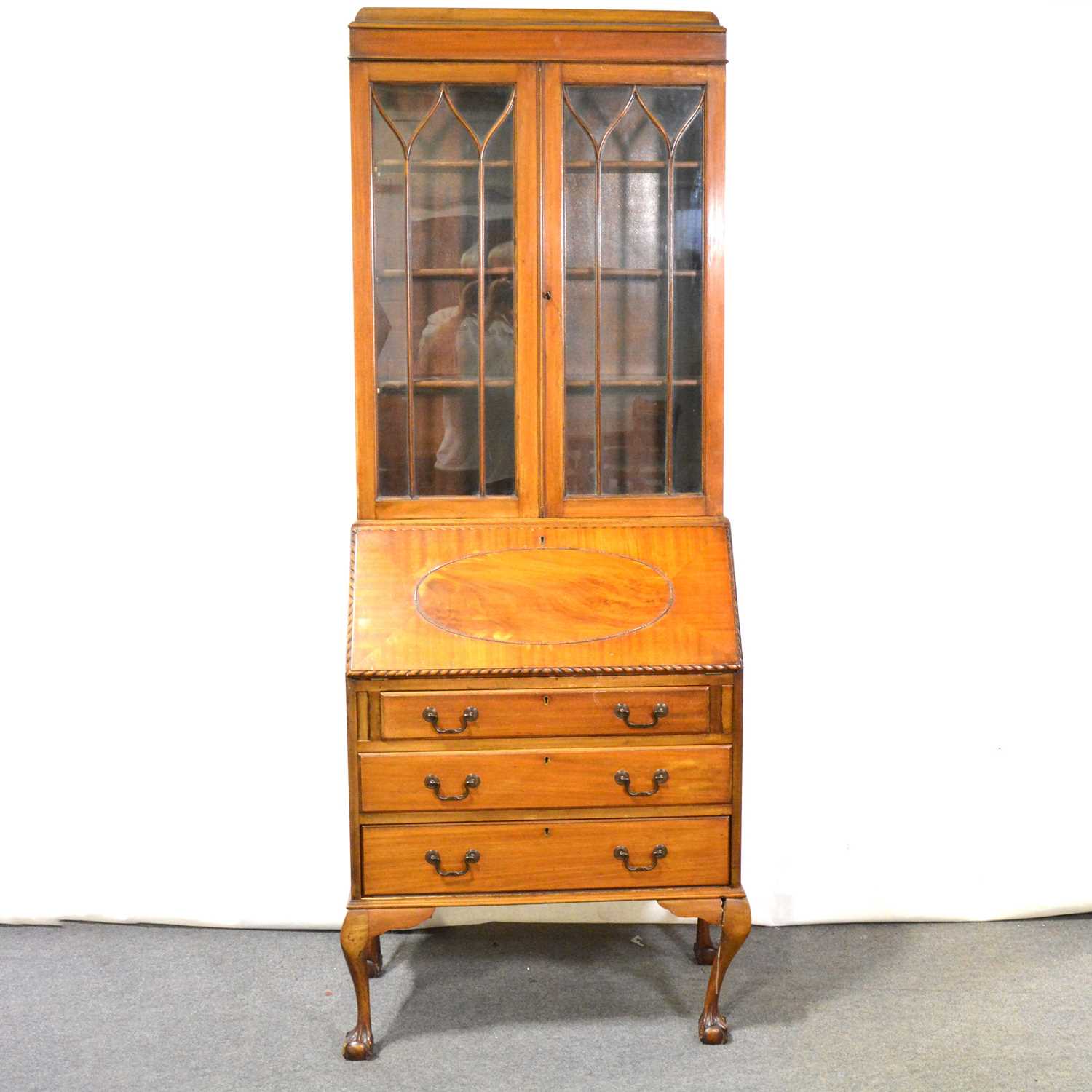 Lot 430 - Edward mahogany bureau bookcase,