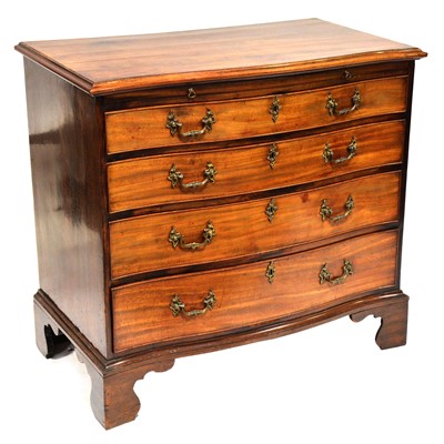 Lot 228 - George III mahogany serpentine chest of drawers