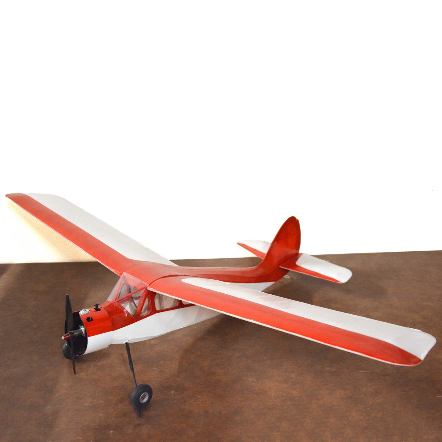 Lot 491 - A freeflight model aircraft, length 70cm, wingspan 108cm, powered by a Cox glow engine