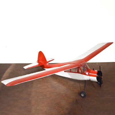 Lot 491 - A freeflight model aircraft, length 70cm, wingspan 108cm, powered by a Cox glow engine