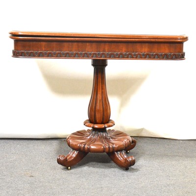 Lot 351 - Victorian mahogany card table