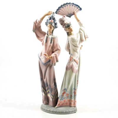 Lot 6 - Lladro group of two Geisha