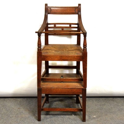 Lot 500 - 19th century oak child's chair