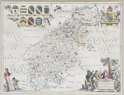 Lot 431 - J Jannsson, Comitatus Northantonensis, handcoloured map