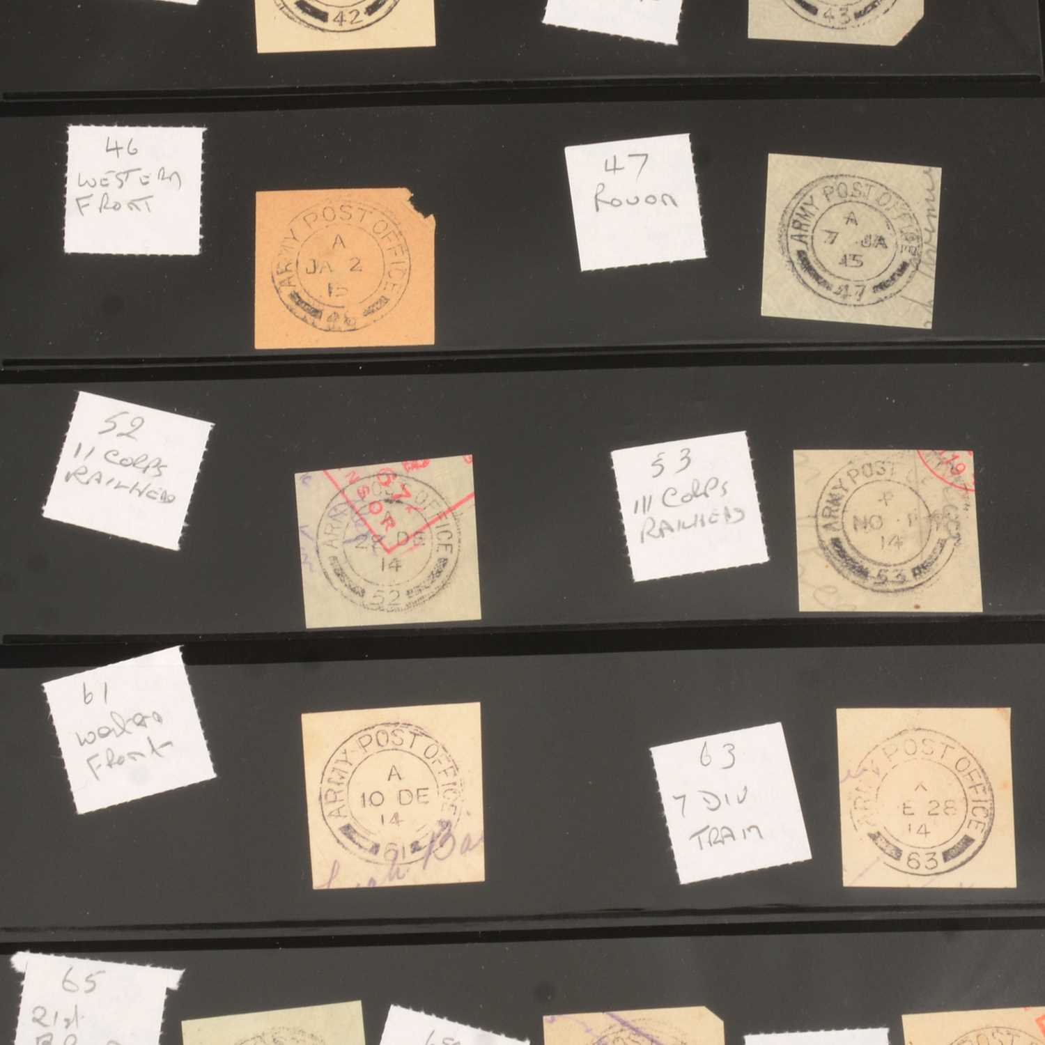 Lot 103 - Postal history: military postmarks