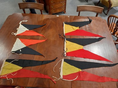 Lot 128 - Box of various military flags and pennants