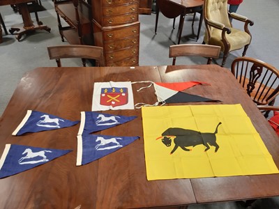 Lot 128 - Box of various military flags and pennants