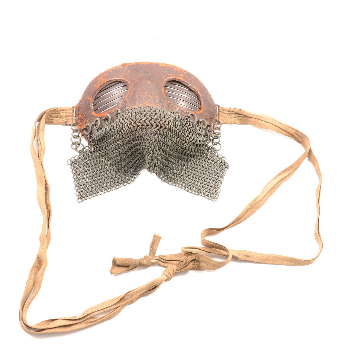 Splatter Mask Label Lot 130 - WWI Tank Crew splatter mask,