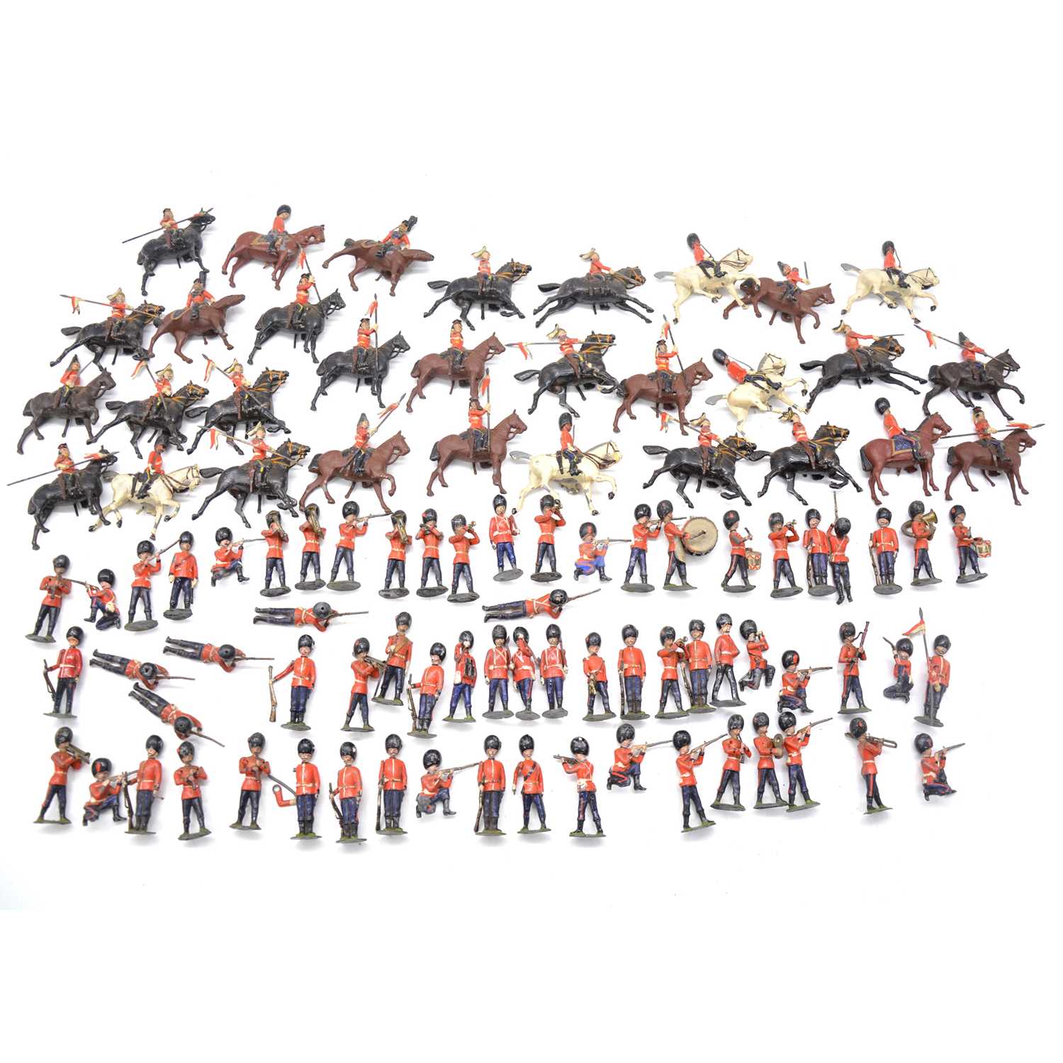 Lot 276 - A collection of lead figures