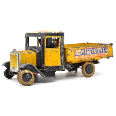 Lot 244 - Britains Toys four wheeled lorry 'Davis Estates Ltd', yellow body.