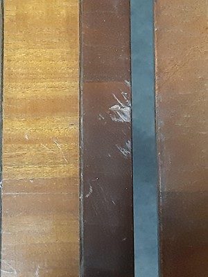 Lot 528 - Pair of reproduction mahogany console tables.