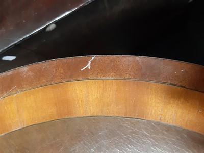 Lot 528 - Pair of reproduction mahogany console tables.