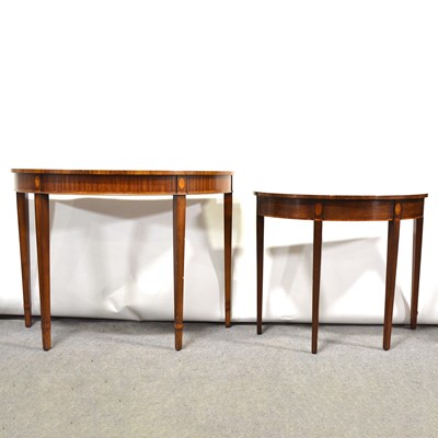 Lot 509 - Three reproduction Georgian style side tables