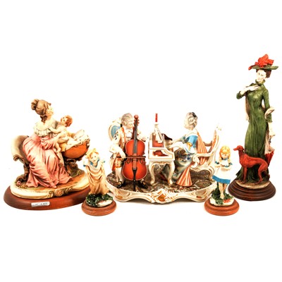 Lot 53 - Bristolia Dresden Art Bavaria group, Capodimonte and other continental figures.
