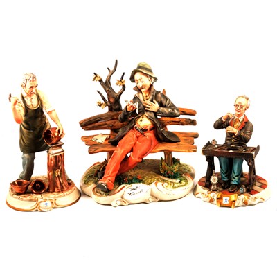 Lot 11 - Four Capodimonte and other continental tramp figures.