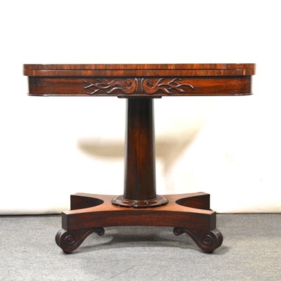 Lot 485 - Victorian rosewood card table