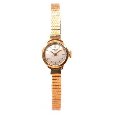 Lot 414 - Camerer Cuss - a lady's 9 carat yellow gold bracelet wristwatch.