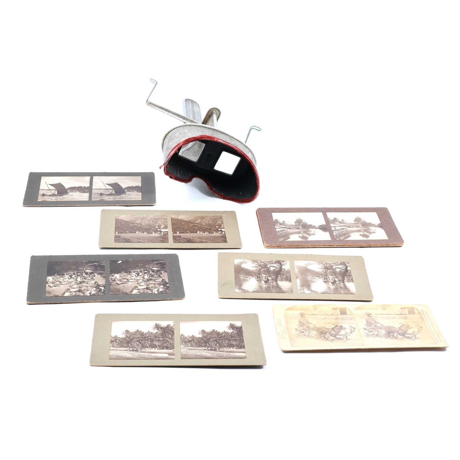 Lot 163 - A large collection of stereoscopic cards