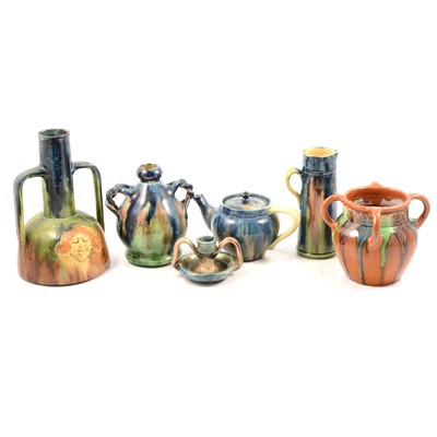Lot 117 - Continental Art Nouveau Art Pottery, Val St Lambert and other glasswares and collectables.