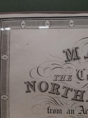 Lot 295 - Greenwood & Co. Map of The County of Northamptonshire.
