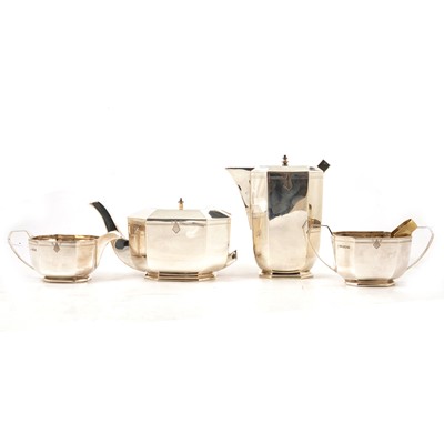 Lot 304 - Four pieces silver tea service