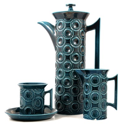 Lot 84 - Portmeirion 'Jupiter' pattern mid-century coffee set