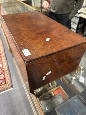 Lot 109 - Large Victorian mahogany writing box