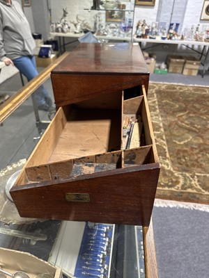 Lot 109 - Large Victorian mahogany writing box