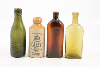 Lot 110 - Two boxes of vintage bottles, other vintage miscellany