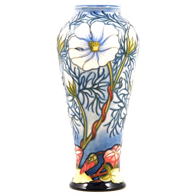 Lot 52 - Rachel Bishop for Moorcroft, a vase in the Cosmos design.