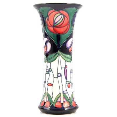 Lot 55 - Rachel Bishop for Moorcroft, a Charles Rennie Mackintosh Tribute vase.